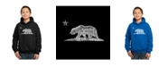 LA Pop Art Boy's Word Art Hoodies - California Bear